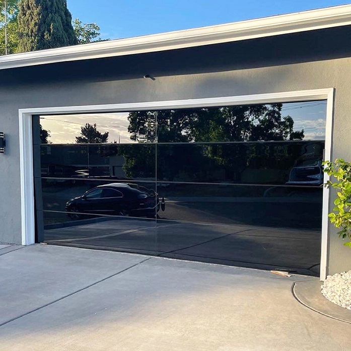 Frameless Sectional glass garage door