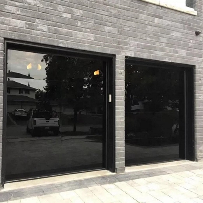Frameless Sectional glass garage door