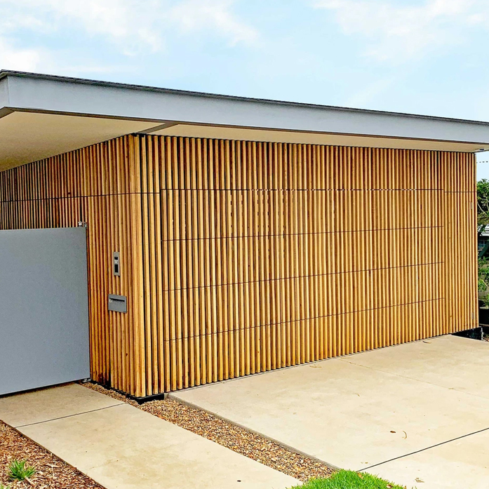 Aluminum sectional garage door|Aluminum grille sectional garage door| flush mount garage door|Grille Decobatten Fence Cladding Overhead Garage Doors