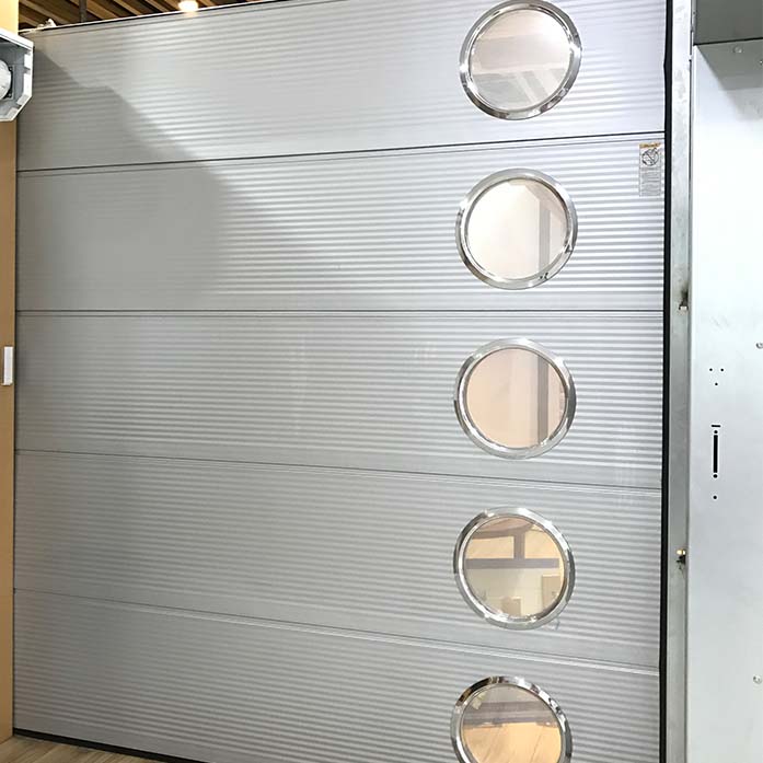 Sense of luxury/small window perspective Galvanized Steel Garage Door for Commercial/ Residential to Create a good environment