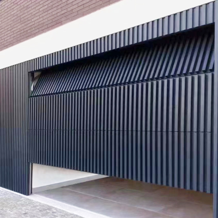 Aluminum sectional garage door|Aluminum grille sectional garage door| flush mount garage door|Grille Decobatten Fence Cladding Overhead Garage Doors