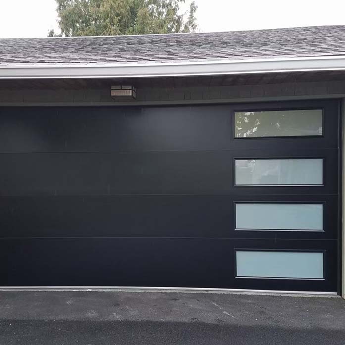 Sense of luxury/small window perspective Galvanized Steel Garage Door for Commercial/ Residential to Create a good environment