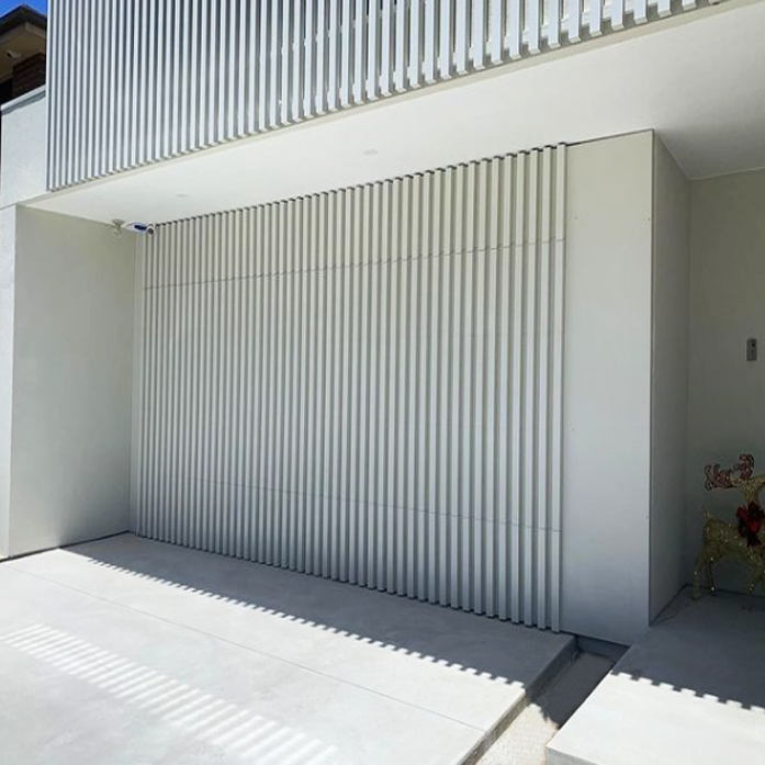Aluminum sectional garage door|Aluminum grille sectional garage door| flush mount garage door|Grille Decobatten Fence Cladding Overhead Garage Doors
