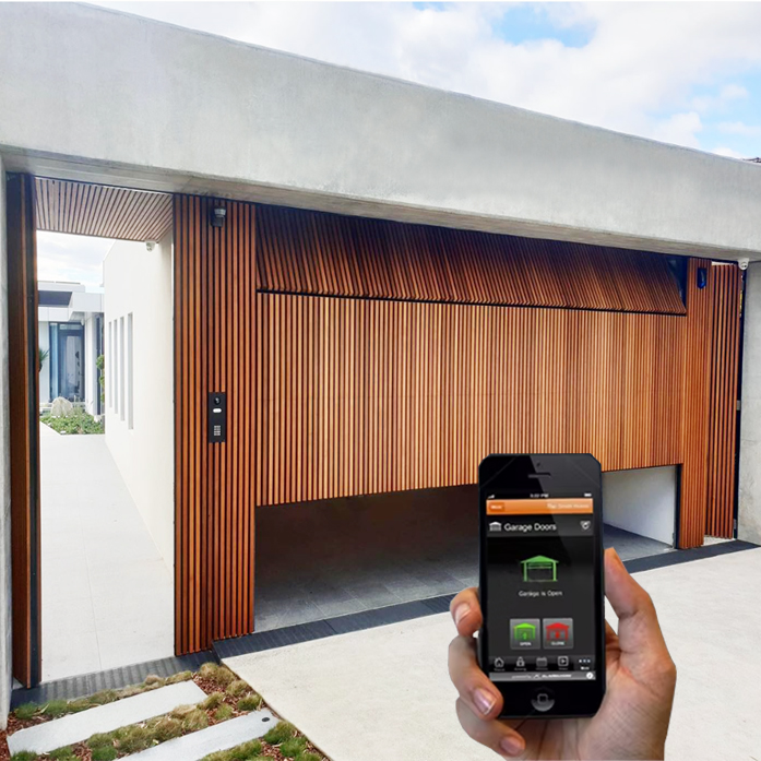 Aluminum sectional garage door|Aluminum grille sectional garage door| flush mount garage door|Grille Decobatten Fence Cladding Overhead Garage Doors